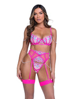 Roma Confidential Sultry Siren 3-Piece Garter Bra Set - Roma Costume - Flyclothing LLC