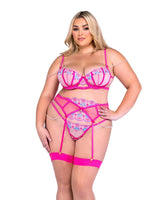 Roma Confidential Sultry Siren 3-Piece Garter Bra Set - Roma Costume - Flyclothing LLC