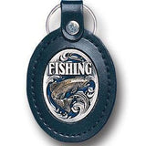 Leather Keychain - Fishing - Siskiyou Buckle