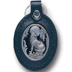 Leather Keychain - Wolf - Flyclothing LLC