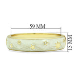 Alamode Flash Gold White Metal Bangle with Top Grade Crystal in Clear - Alamode
