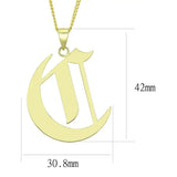 Alamode Gold Brass Chain Pendant with No Stone - Alamode - Flyclothing LLC