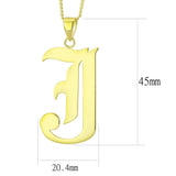 Alamode Gold Brass Chain Pendant with No Stone - Alamode