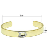 Alamode Gold+Rhodium White Metal Bangle with Top Grade Crystal in Clear - Alamode - Flyclothing LLC