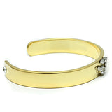 Alamode Gold+Rhodium White Metal Bangle with Top Grade Crystal in Clear - Alamode