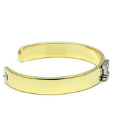 Alamode Gold+Rhodium White Metal Bangle with Top Grade Crystal in Clear - Alamode