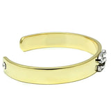 Alamode Gold+Rhodium White Metal Bangle with Top Grade Crystal in Clear - Alamode - Flyclothing LLC