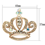 Alamode Flash Rose Gold White Metal Brooches with Top Grade Crystal in Multi Color - Alamode - Flyclothing LLC