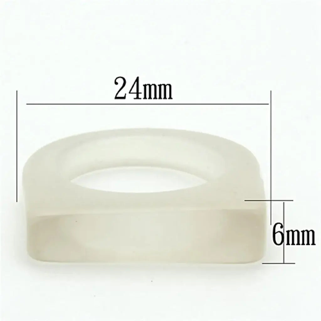 Alamode Resin Ring with Synthetic Synthetic Stone in Clear - Alamode - Flyclothing LLC