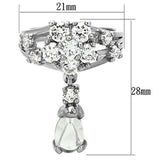 Alamode Rhodium Brass Jewelry Sets with AAA Grade CZ in Clear - Alamode - Flyclothing LLC