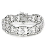 Alamode Rhodium Brass Jewelry Sets with AAA Grade CZ in Clear - Alamode - Flyclothing LLC