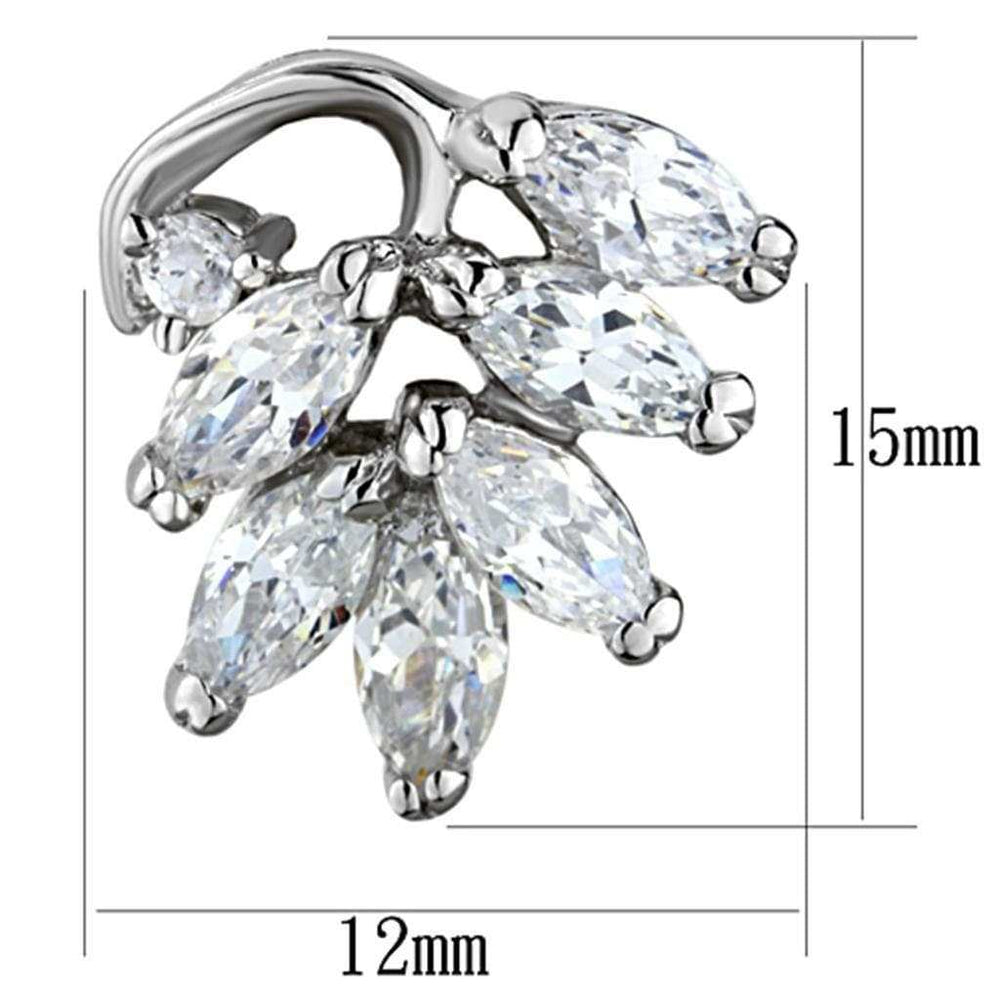 Alamode Rhodium Brass Jewelry Sets with AAA Grade CZ in Clear - Alamode - Flyclothing LLC