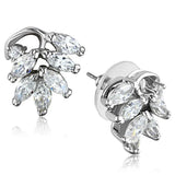 Alamode Rhodium Brass Jewelry Sets with AAA Grade CZ in Clear - Alamode - Flyclothing LLC