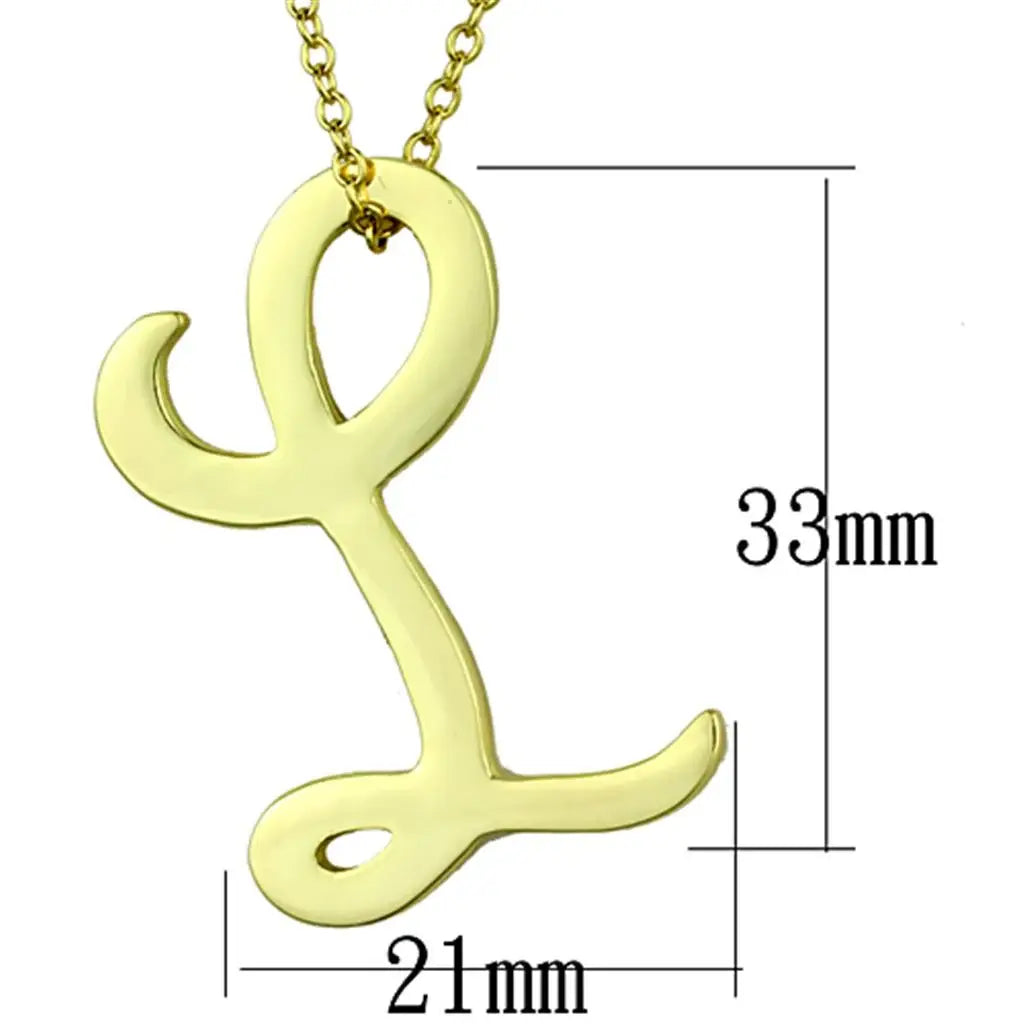 Alamode Gold Brass Chain Pendant with No Stone - Alamode - Flyclothing LLC