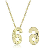 Alamode Flash Gold Brass Chain Pendant with Top Grade Crystal in Clear - Alamode