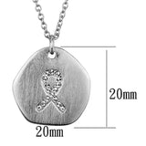 Alamode Rhodium+Brushed Brass Chain Pendant with Top Grade Crystal in Clear - Alamode - Flyclothing LLC
