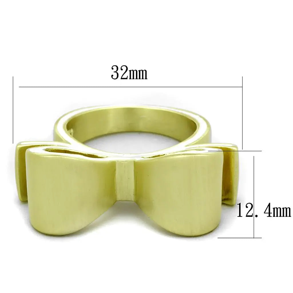 Alamode Gold & Brush Brass Ring with Epoxy in White - Alamode - Flyclothing LLC