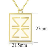 Alamode Gold Brass Chain Pendant with Epoxy in White - Alamode - Flyclothing LLC