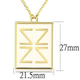 Alamode Gold Brass Chain Pendant with Epoxy in White - Alamode