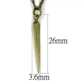 Alamode Antique Copper Brass Chain Pendant with No Stone - Alamode - Flyclothing LLC