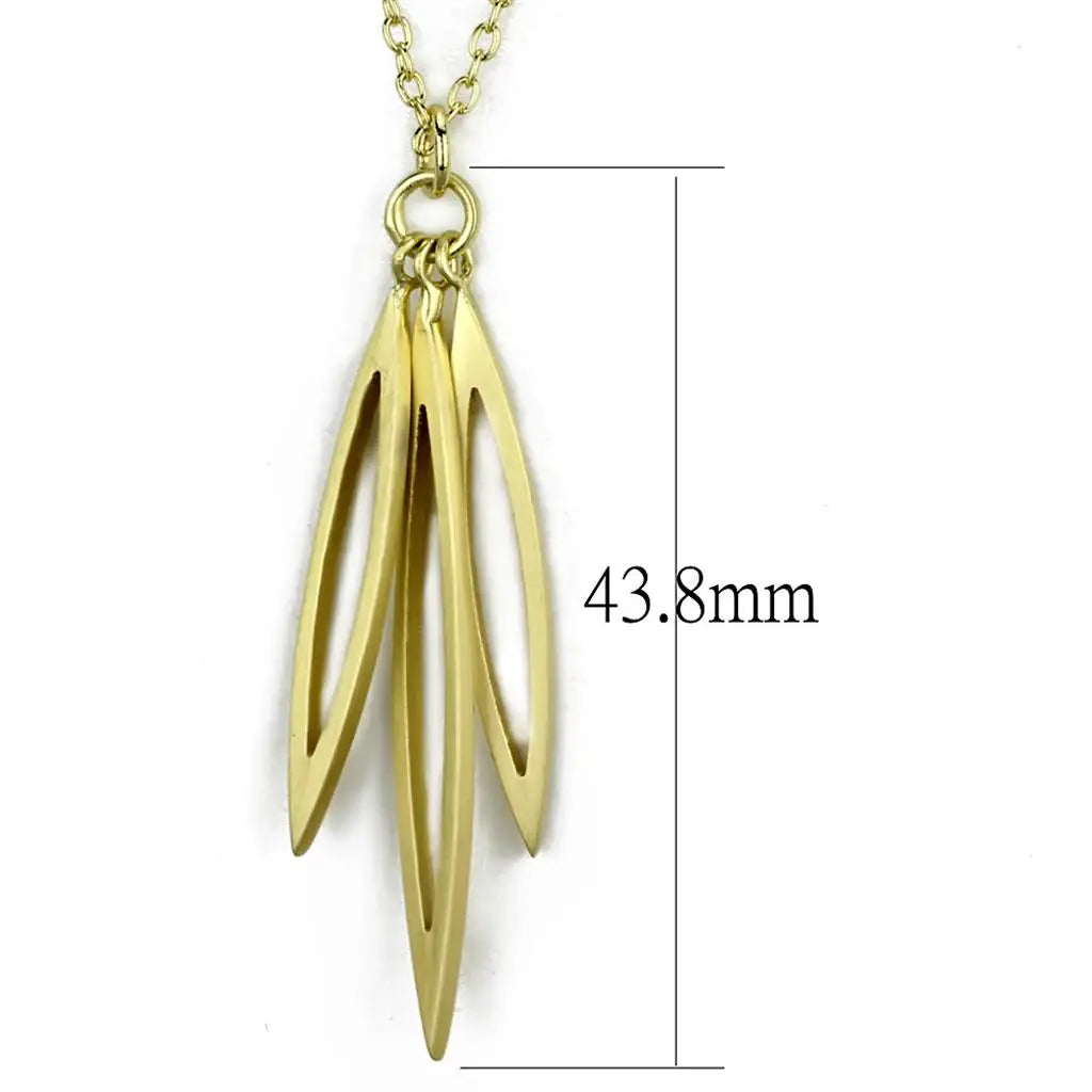 Alamode Gold & Brush Brass Chain Pendant with No Stone - Alamode - Flyclothing LLC