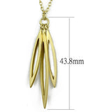 Alamode Gold & Brush Brass Chain Pendant with No Stone - Alamode