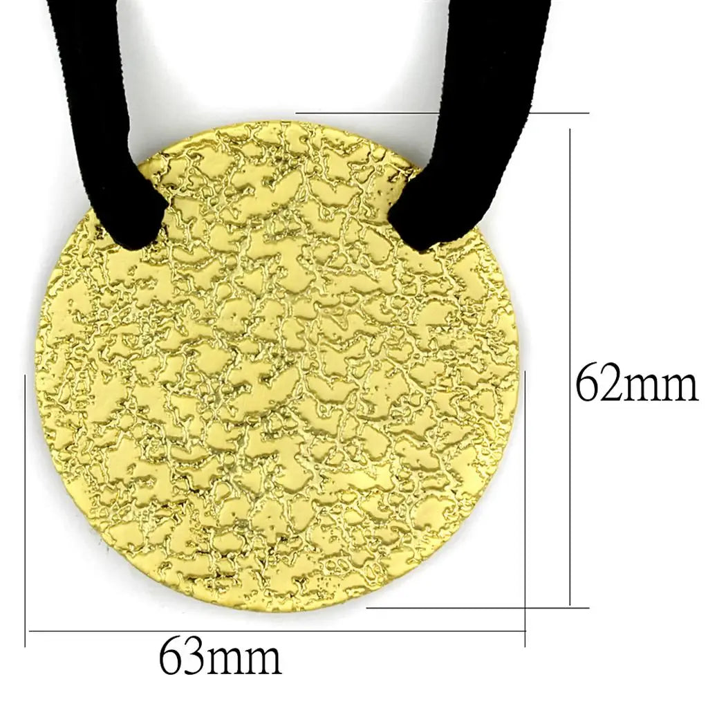 Alamode Gold & Brush Brass Chain Pendant with No Stone - Alamode - Flyclothing LLC