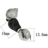 Alamode Ruthenium Brass Bracelet with Synthetic Onyx in Multi Color - Alamode - Flyclothing LLC