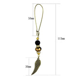 Alamode Antique Copper White Metal Earrings with Synthetic Synthetic Stone in Multi Color - Alamode - Flyclothing LLC