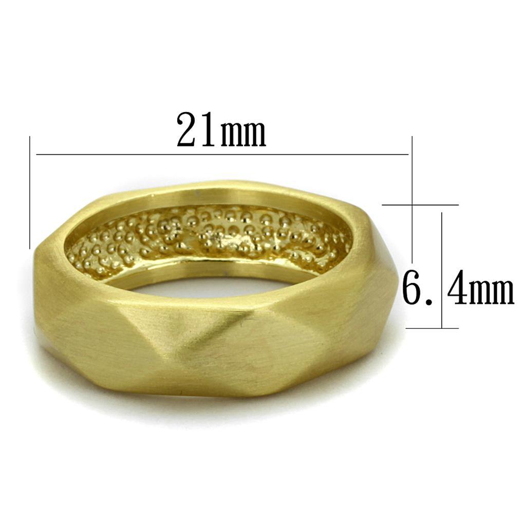 Alamode Gold & Brush Brass Ring with No Stone - Alamode