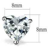 Alamode Rhodium Brass Earrings with AAA Grade CZ in Clear - Alamode - Flyclothing LLC