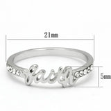 Alamode Rhodium Brass Ring with Top Grade Crystal in Clear - Alamode - Flyclothing LLC