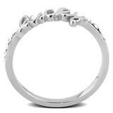 Alamode Rhodium Brass Ring with Top Grade Crystal in Clear - Alamode - Flyclothing LLC