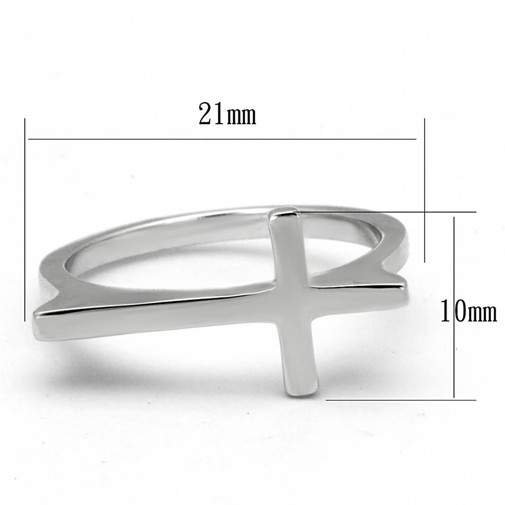 Alamode Rhodium Brass Ring with No Stone