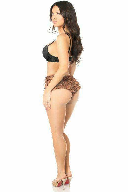 Daisy Corsets Brown Lace Ruffle Panty - Daisy Corsets - Flyclothing LLC