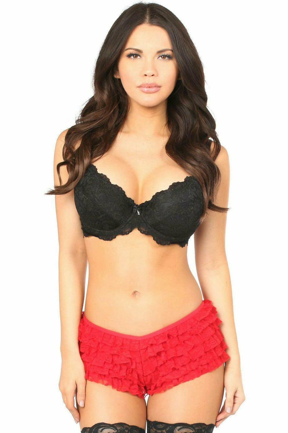 Daisy Corsets Red Lace Ruffle Panty - Daisy Corsets