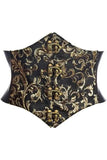 Daisy Corsets Lavish Black/Gold Swirl Brocade Corset Belt Cincher w/Clasps - Daisy Corsets