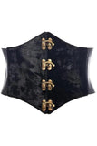 Daisy Corsets Lavish Black Velvet Corset Belt Cincher w/Clasps - Daisy Corsets