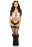 Daisy Corsets Lavish Mermaid Holo Lace-Up Short Bustier Top - Daisy Corsets - Flyclothing LLC