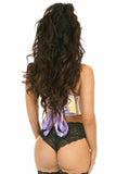 Daisy Corsets Lavish Blue/Purple Holo Lace-Up Short Bustier Top - Daisy Corsets