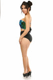 Daisy Corsets Lavish Teal/Blue Holo Lace-Up Short Bustier Top - Daisy Corsets