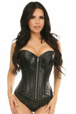 Daisy Corsets Lavish Wet Look Overbust Corset w/Gold Zipper - Daisy Corsets