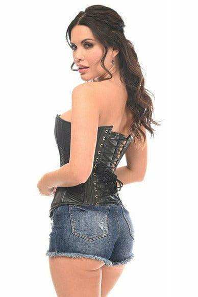 Daisy Corsets Lavish Wet Look Overbust Corset w/Gold Zipper - Daisy Corsets - Flyclothing LLC