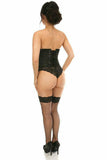 Daisy Corsets Lavish Black Satin Open Bust Underwire Short Underbust Corset - Daisy Corsets