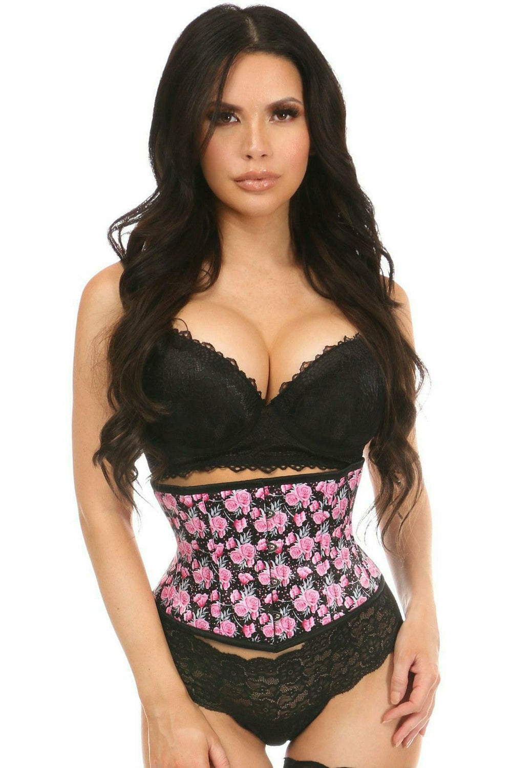 Daisy Corsets Lavish Floral Print Mini Cincher - Daisy Corsets
