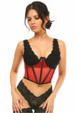 Daisy Corsets Lavish Red Mesh Open Cup Waist Cincher - Daisy Corsets