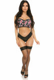 Daisy Corsets Lavish Pink Floral Underwire Short Bustier - Daisy Corsets
