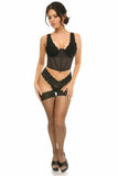 Daisy Corsets Lavish Black Mesh Open Cup Waist Cincher - Daisy Corsets