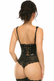 Daisy Corsets Lavish Black Patent Open Cup Underwire Waist Cincher - Daisy Corsets