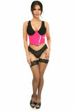 Daisy Corsets Lavish Neon Pink Patent Open Cup Underwire Waist Cincher - Daisy Corsets